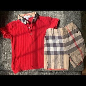 Toddler boy Burberry shorts set